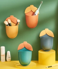 Cute Corn Wall Mounted Toothbrush Toothpaste Holder