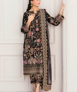 Elegant Luxury Work Unstitched Wedding Partywear Nikha Walima Engagement Mehndi Mayon Black Dress