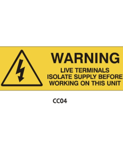 Warning Labels – Live Terminals – CC04