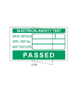 PAT Testing Pass Labels – Part Laminated Vinyl – CC20