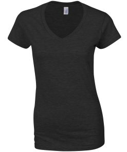 WR078 Softstyle™ women’s black v-neck t-shirt