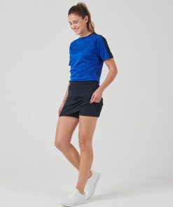 KM833 Ladies black skort with wicking finish