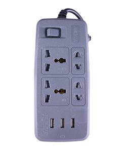 Royu Extension Cord 4 Outlet 1Main,3USB Gray REDEC634/G