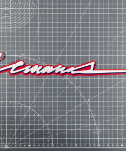 Le Mans 24 Sega seat back caligraphy logo LMN-1601-E brushed silver