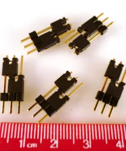 Header Plug+2 Shorting Links 2.54mm Pitch SIL Easy Snap 3 Way 10 Pieces MBD023J