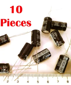 Suntan Radial Electrolytic Capacitor 50v 220uf 105’C 10 Pieces OL0094