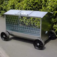 IAE Sheep Hayrack On Wheels 4′