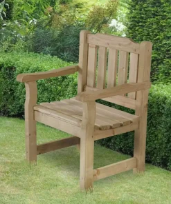 Wooden Rosedene Garden Chair – Traditional Sturdy Versatile Outdoor Seating