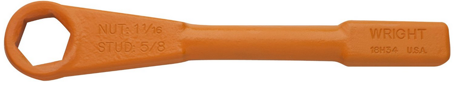 1-1/16″ ORANGE STRAIGHT HANDLE STRIKING BOX WRENCH 6 PT. WRIGHT #18H34