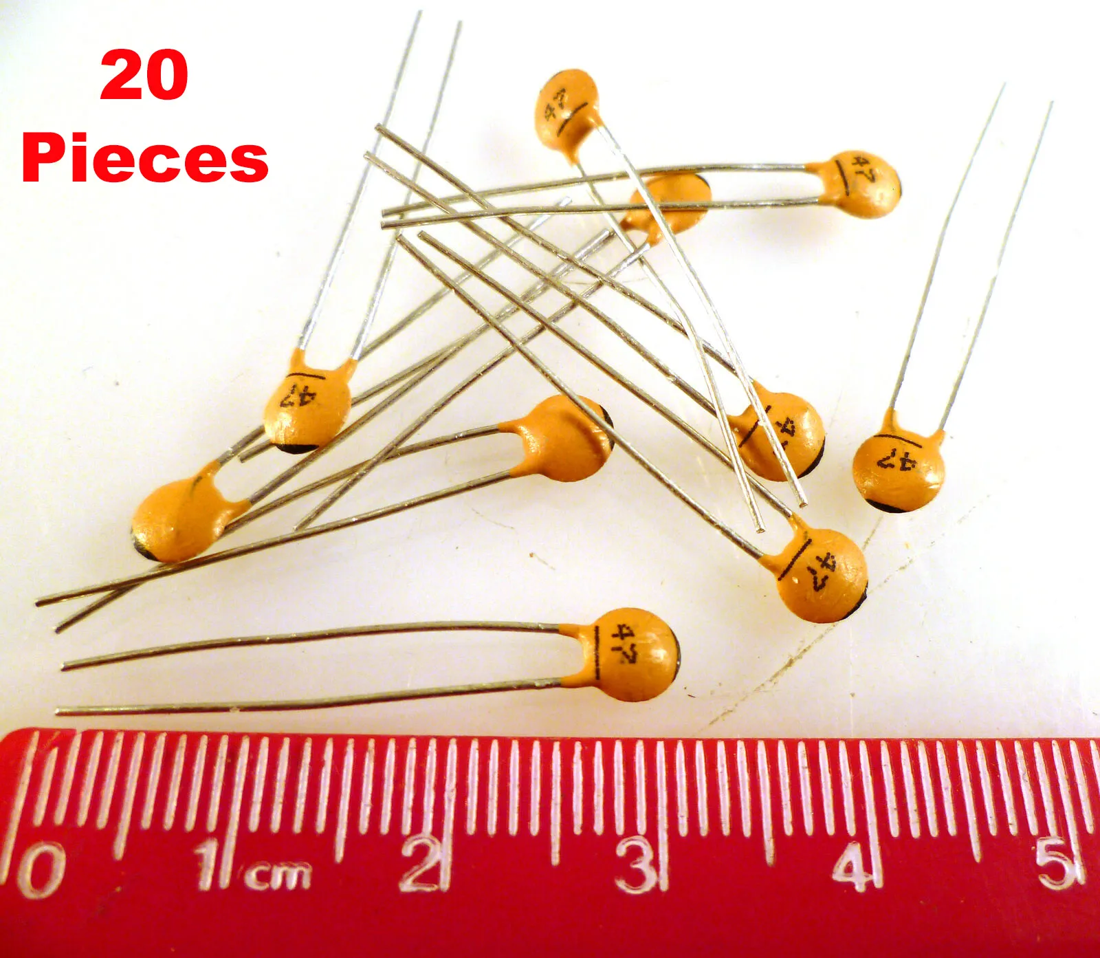 CTC Ceramic Disc Capacitor 47pF 100V 2.5mm 5% 20 Pieces MBD004C - Image 2