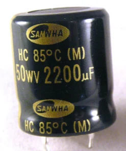 SAMWHA HC Electrolytic Capacitor 50v 2200uf 22x25mm Snap in OL0072