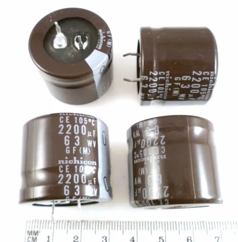 Nichicon LGF1J222MHSB Electrolytic Capacitors 63v 2200uf 105’C OL0074B - Image 3